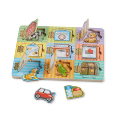 Wooden Magnetic Hide & Seek Board