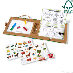 Natural Play: Play, Draw, Create Reusable Drawing & Magnet Kit – Farm