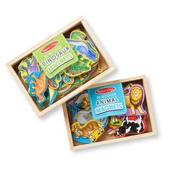 Wooden Magnets Bundle - Animals and Dinosaurs