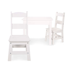 Wooden Table & Chairs - White