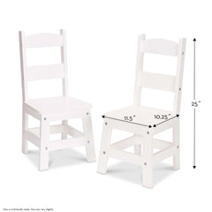 Wooden Chair Pair - White