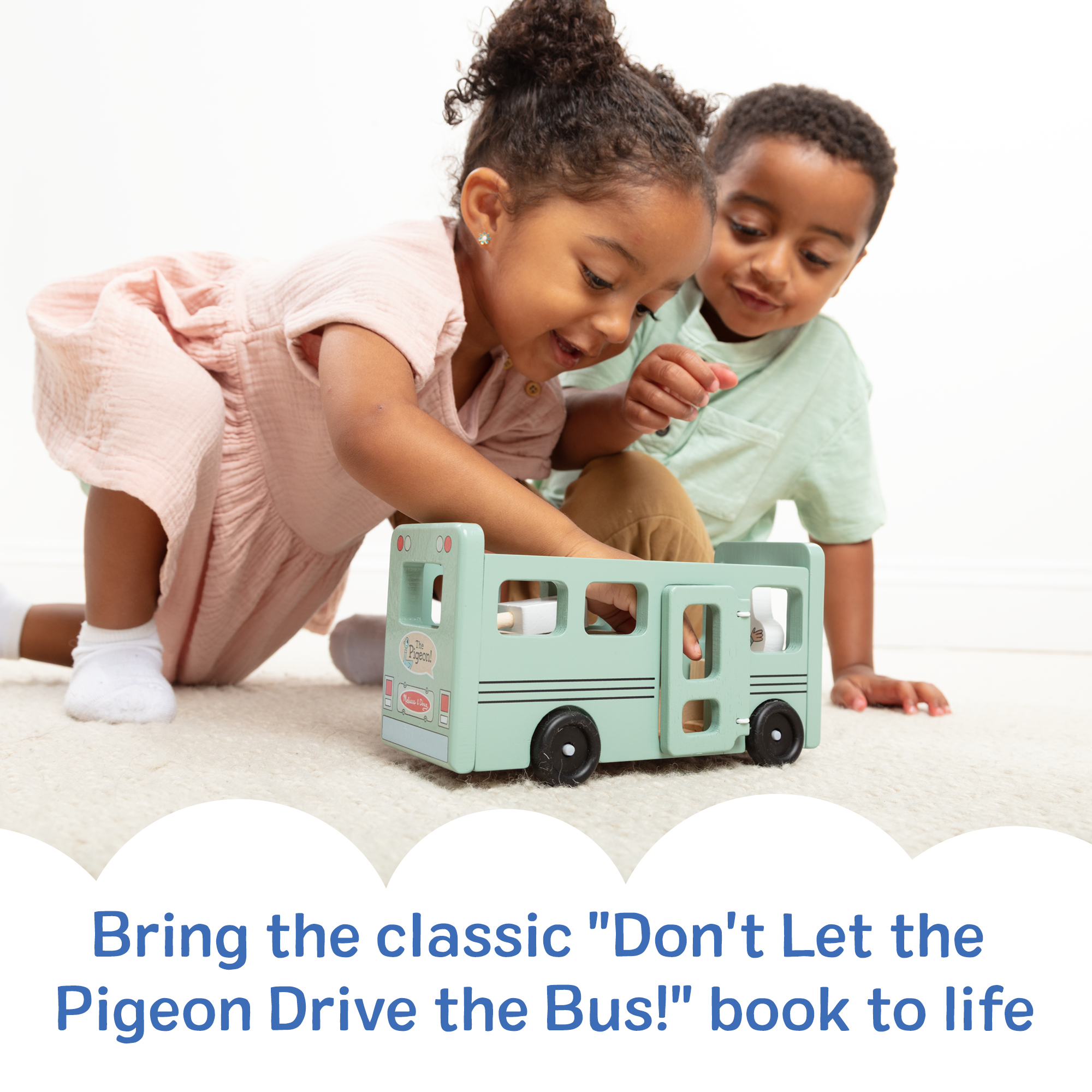 The Pigeon Wooden Bus Play Set
