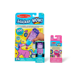 Sticker WOW!™ Purple Unicorn Bundle: Activity Pad & Sticker Stamper + Mini Activity Pad and 200 Refill Stickers