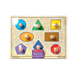 Geometric Shapes Deluxe Jumbo Peg Puzzle - 8 Pieces