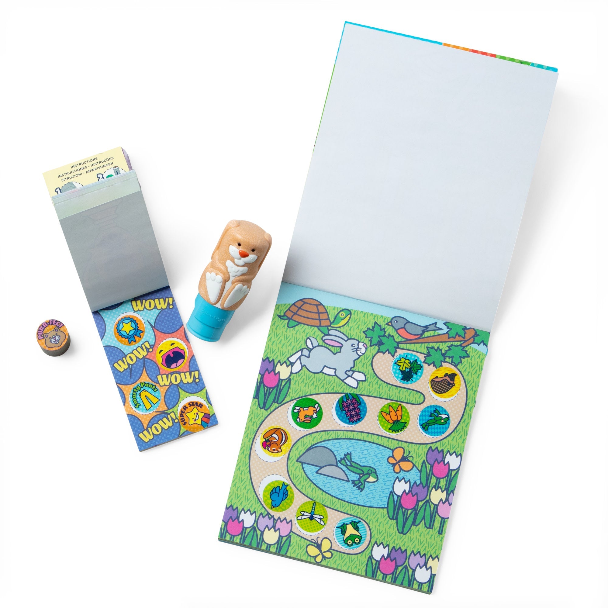 Sticker WOW!™ Bunny Bundle: Activity Pad & Sticker Stamper + Mini Activity Pad and 200 Refill Stickers