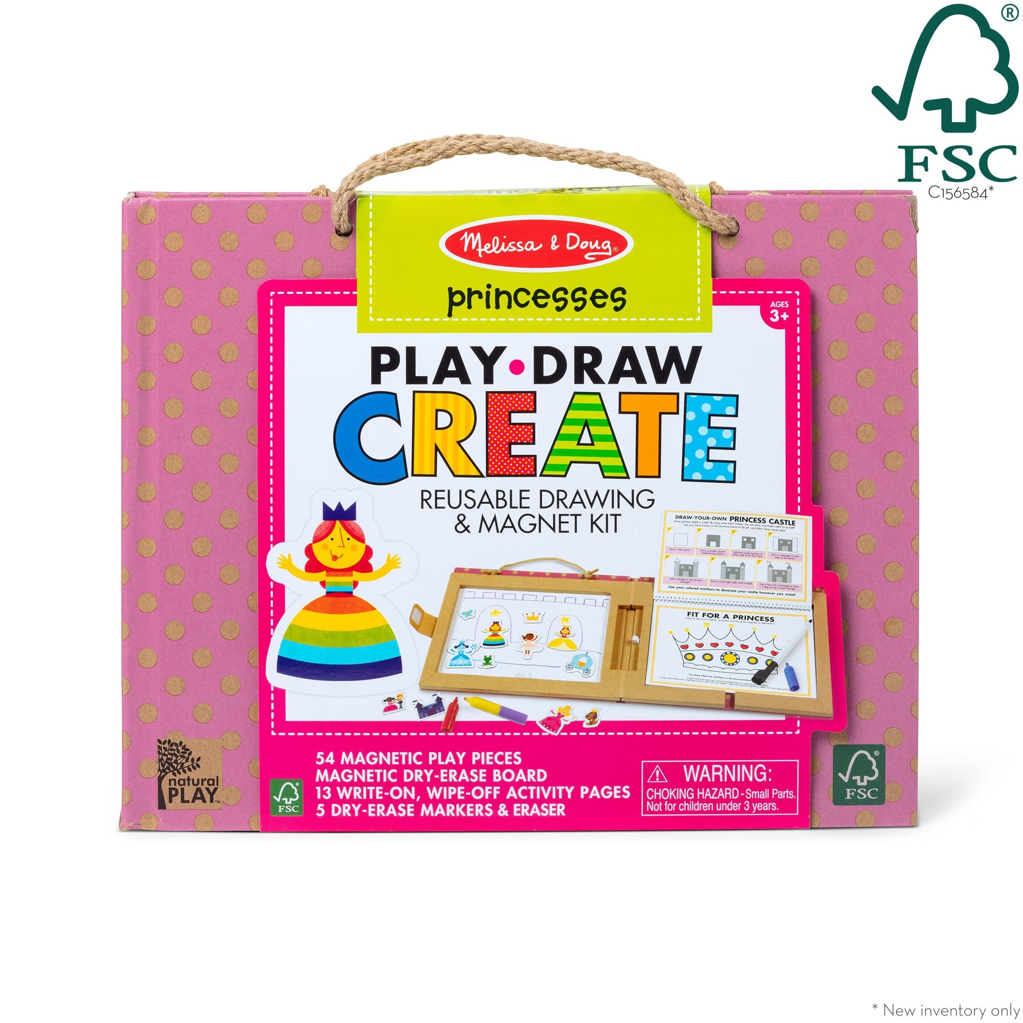 Natural Play: Play, Draw, Create Reusable Drawing & Magnet Kit – Princesses