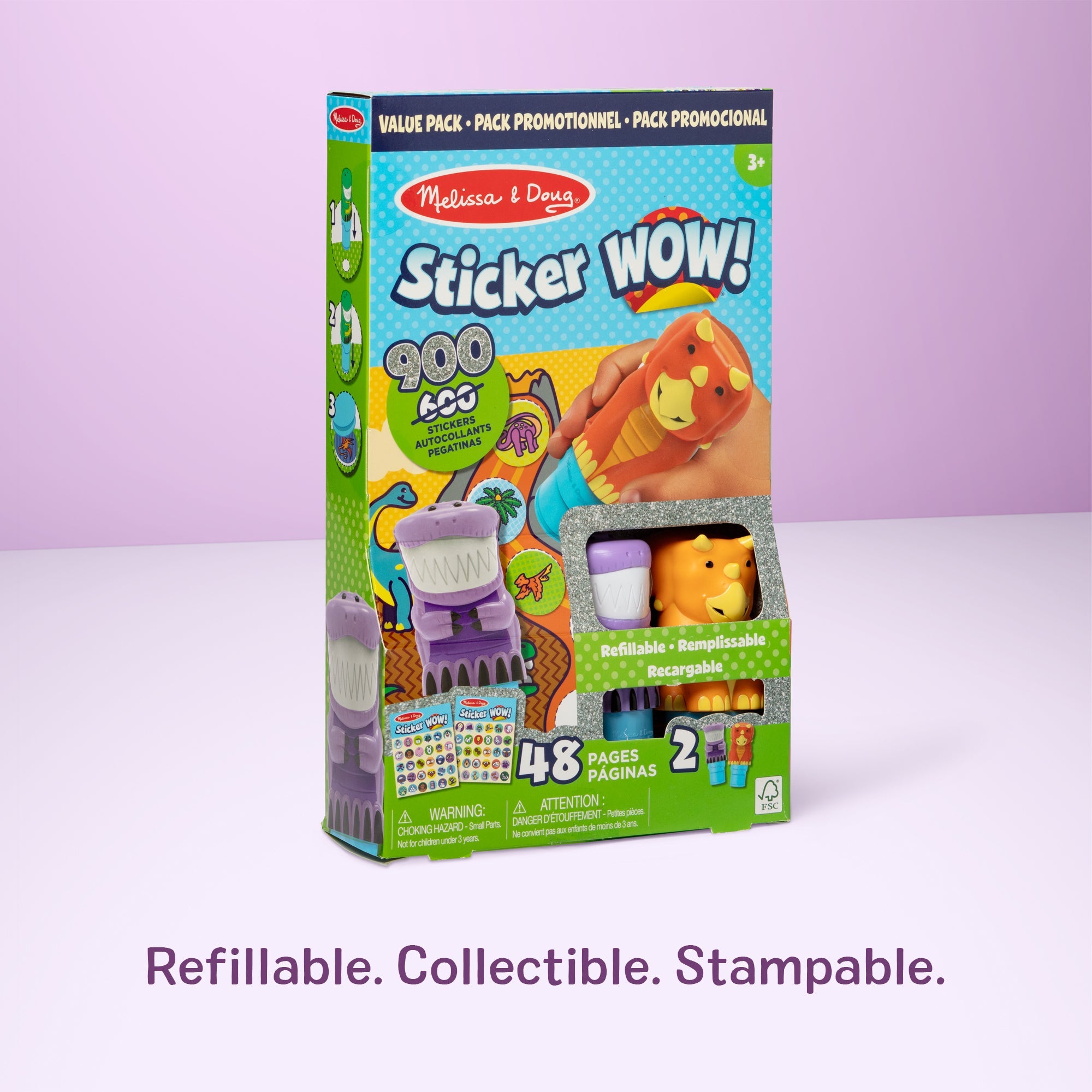 Sticker WOW!™ Activity Pad & Sticker Stamper Value Pack - Dinosaur
