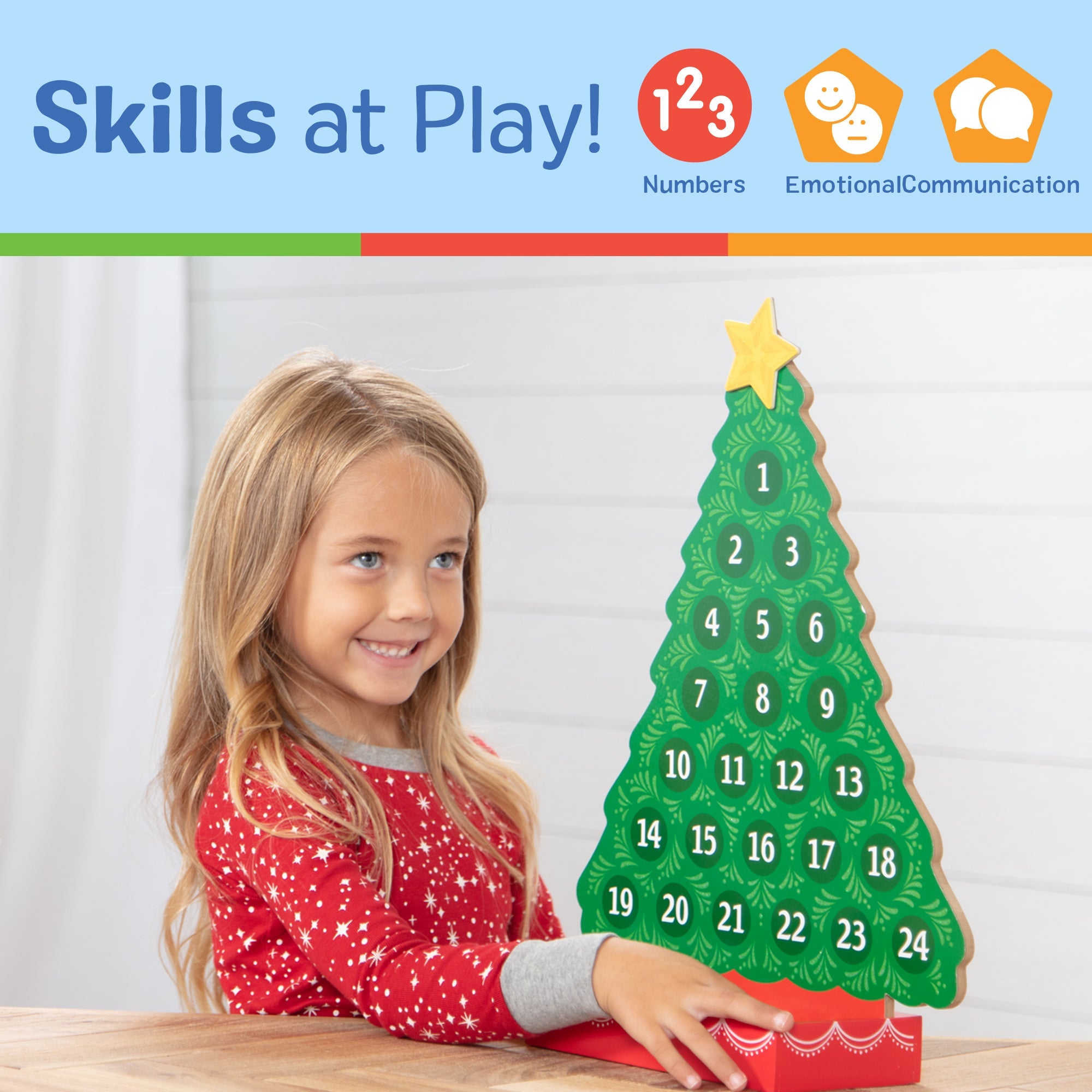 Countdown to Christmas Wooden Religious Advent Calendar