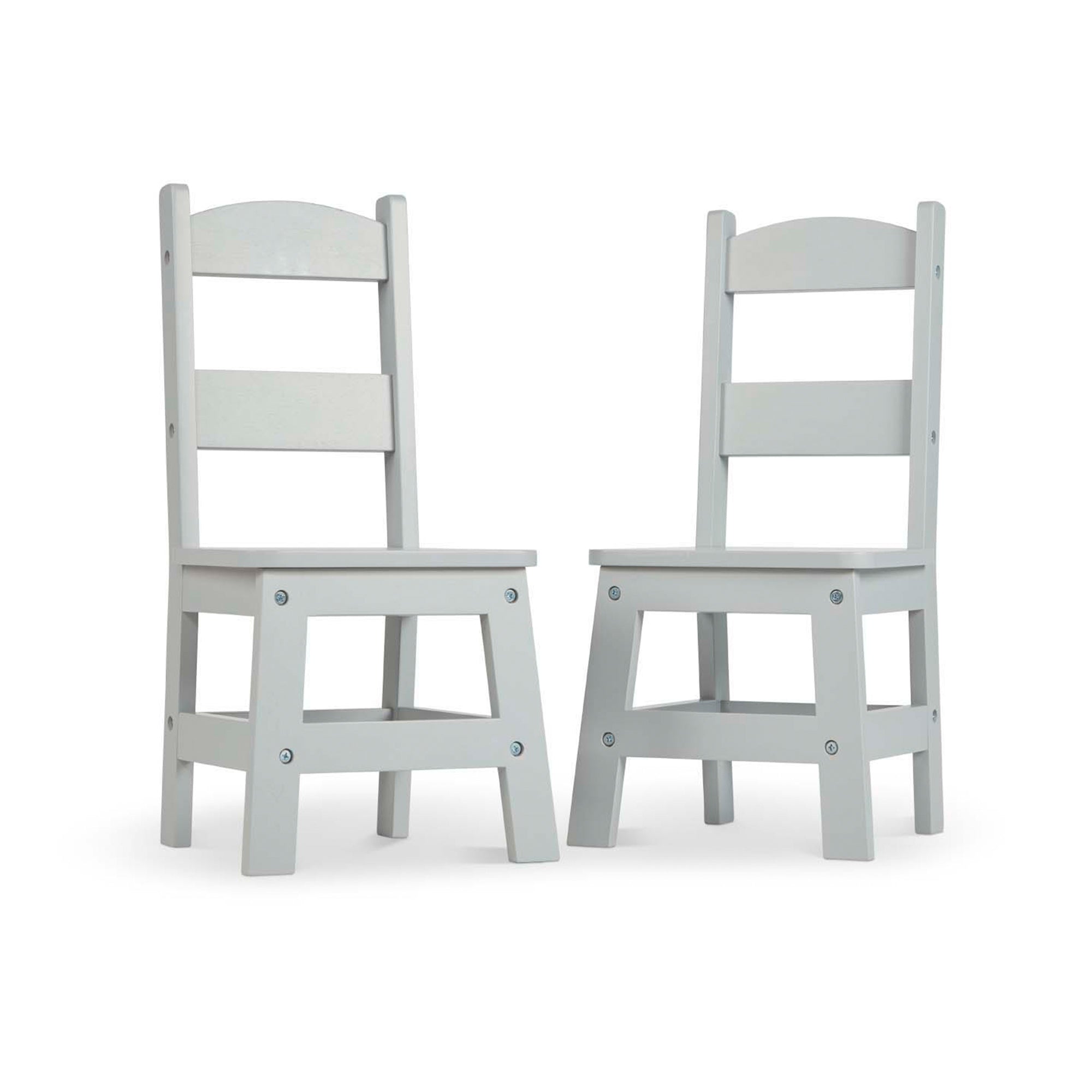 Child's Wooden Chair Pair – Gray