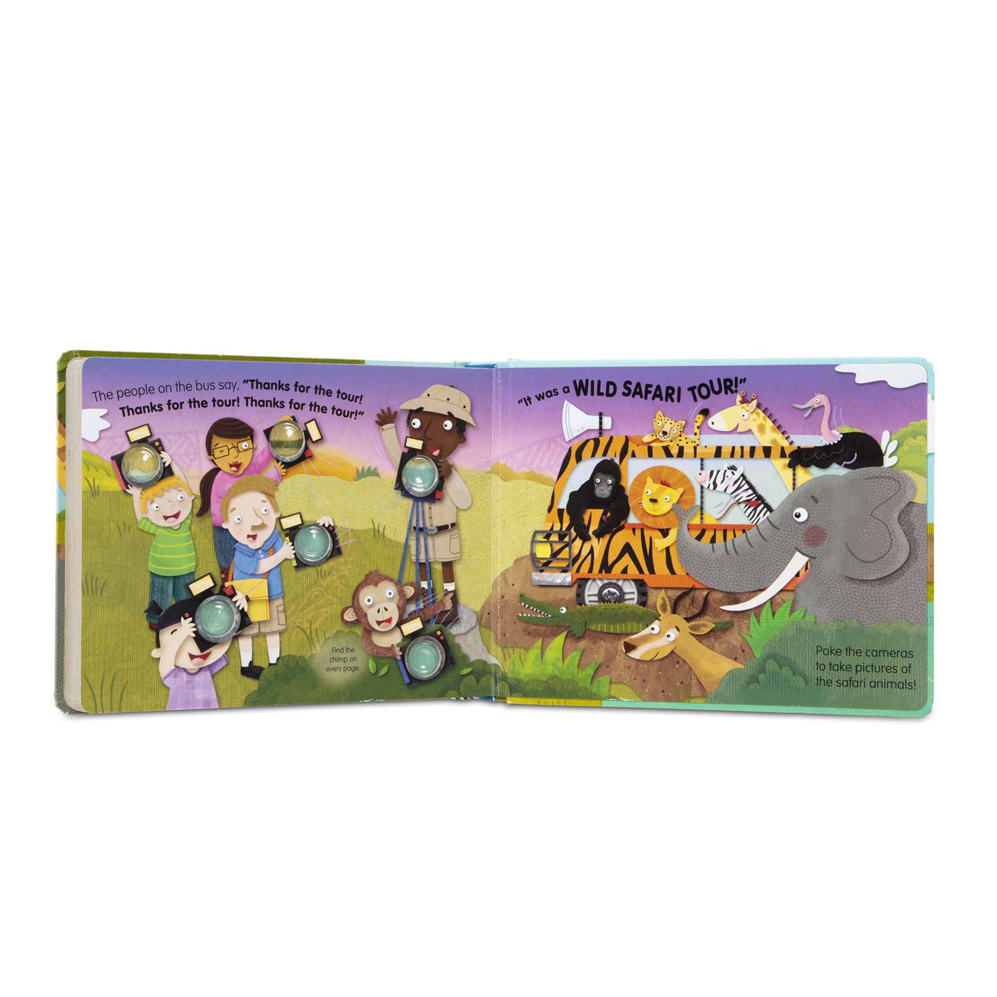 Poke-a-Dot: The Wheels on the Bus Wild Safari Board Book