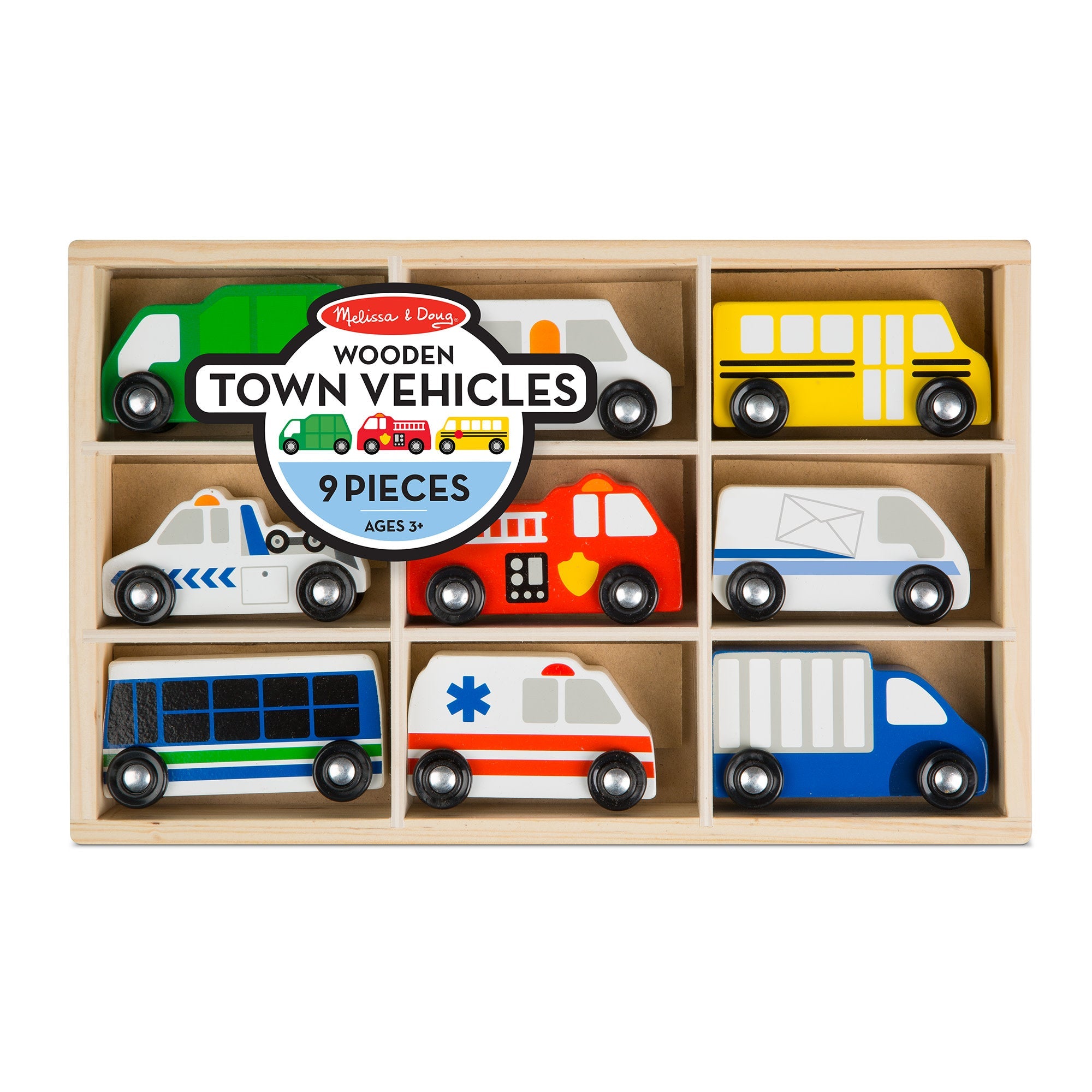 Wooden Town Vehicles Set
