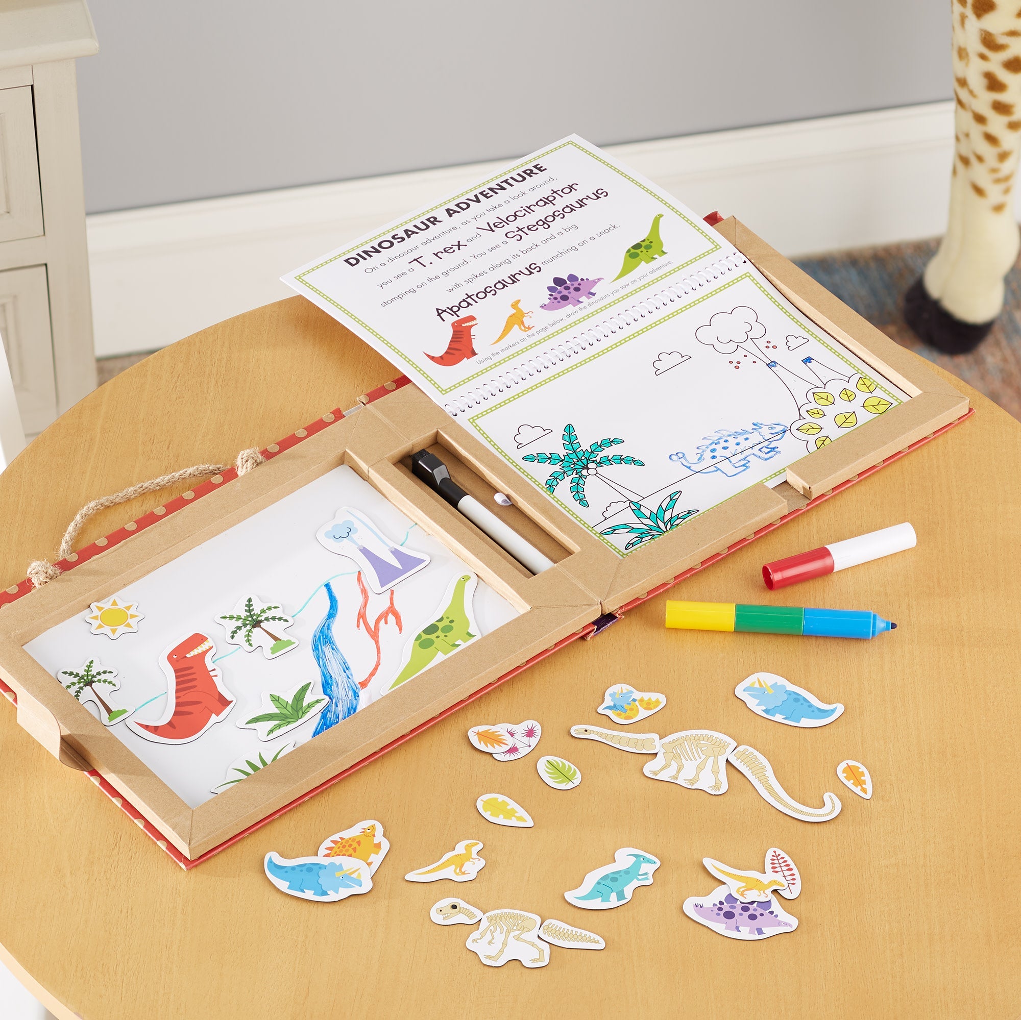 Natural Play: Play, Draw, Create Reusable Drawing & Magnet Kit – Dinosaurs