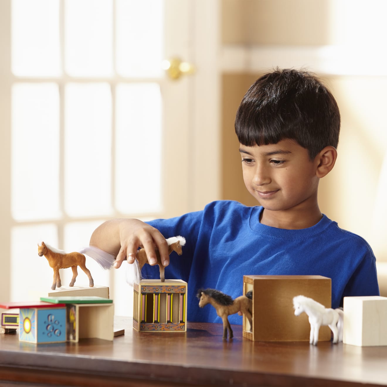 Horse Carrier Wooden Vehicles Play Set