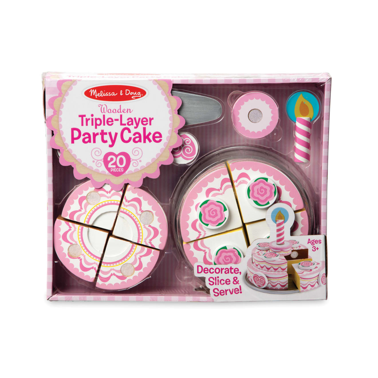 Triple-Layer Party Cake - Wooden Play Food