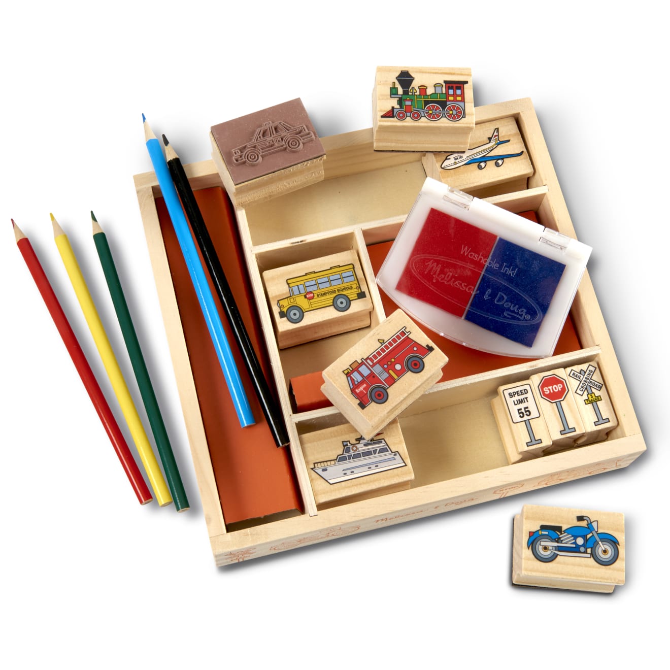 Wooden Stamp Set - Vehicles