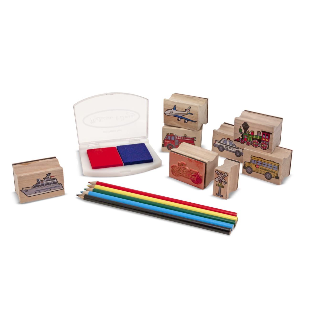 Wooden Stamp Set - Vehicles