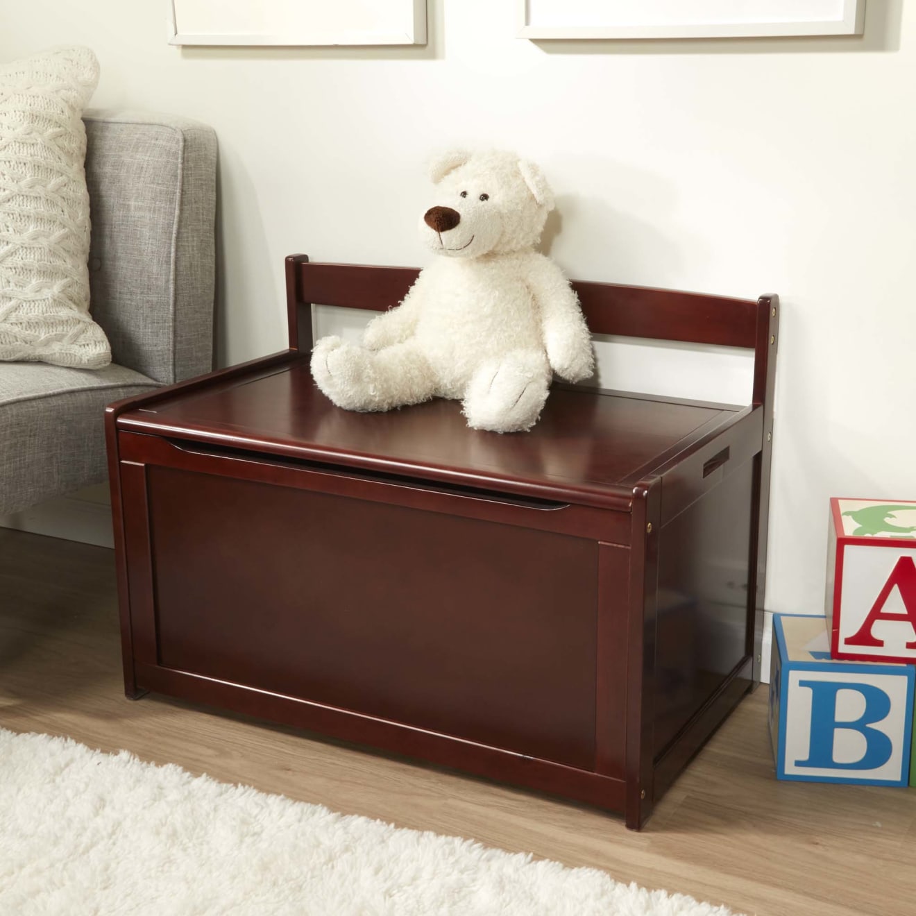 Wooden Toy Chest (Espresso)