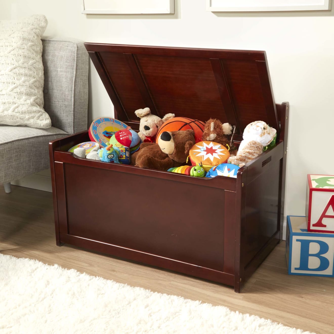Wooden Toy Chest (Espresso)