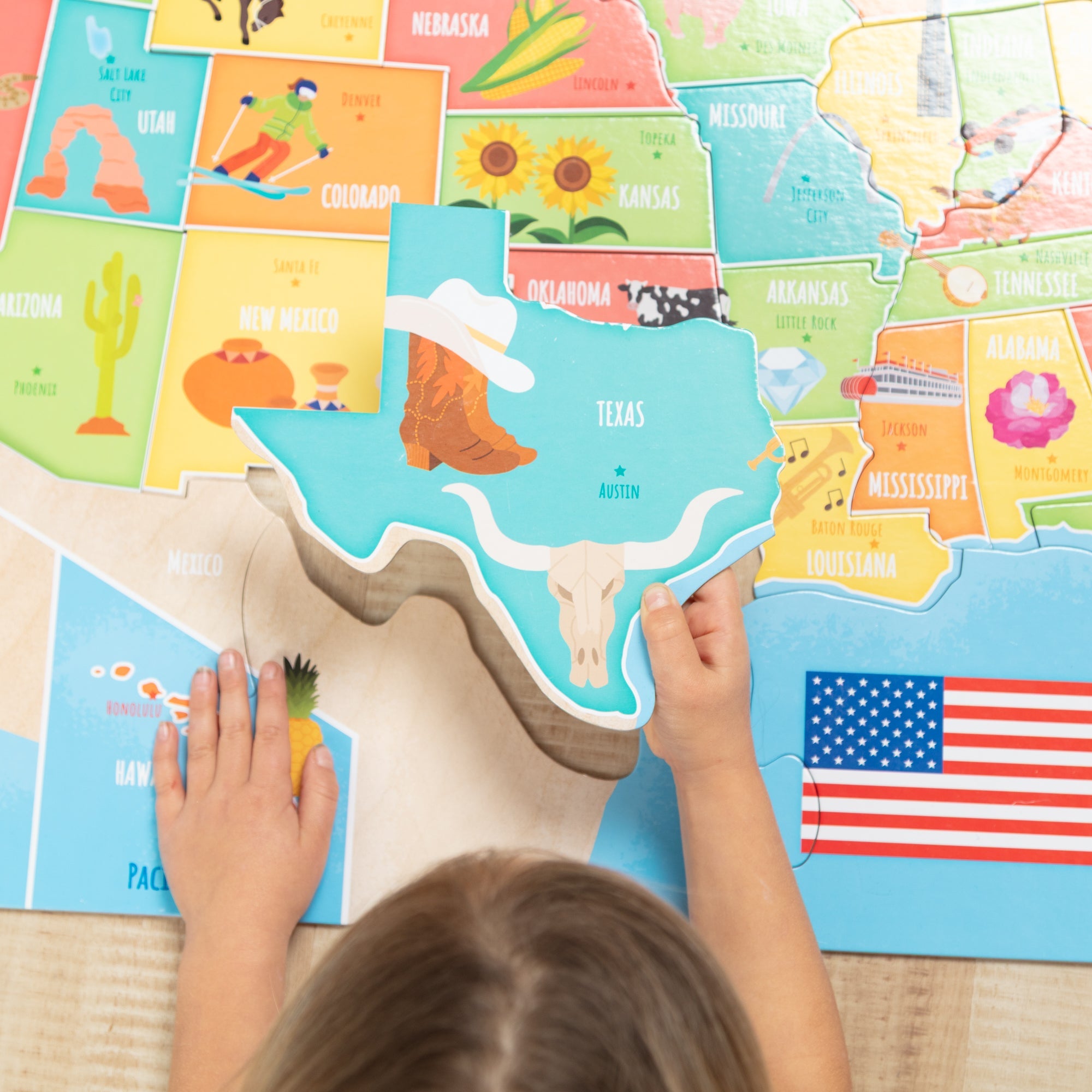 Map Floor Puzzle - 51 Pieces